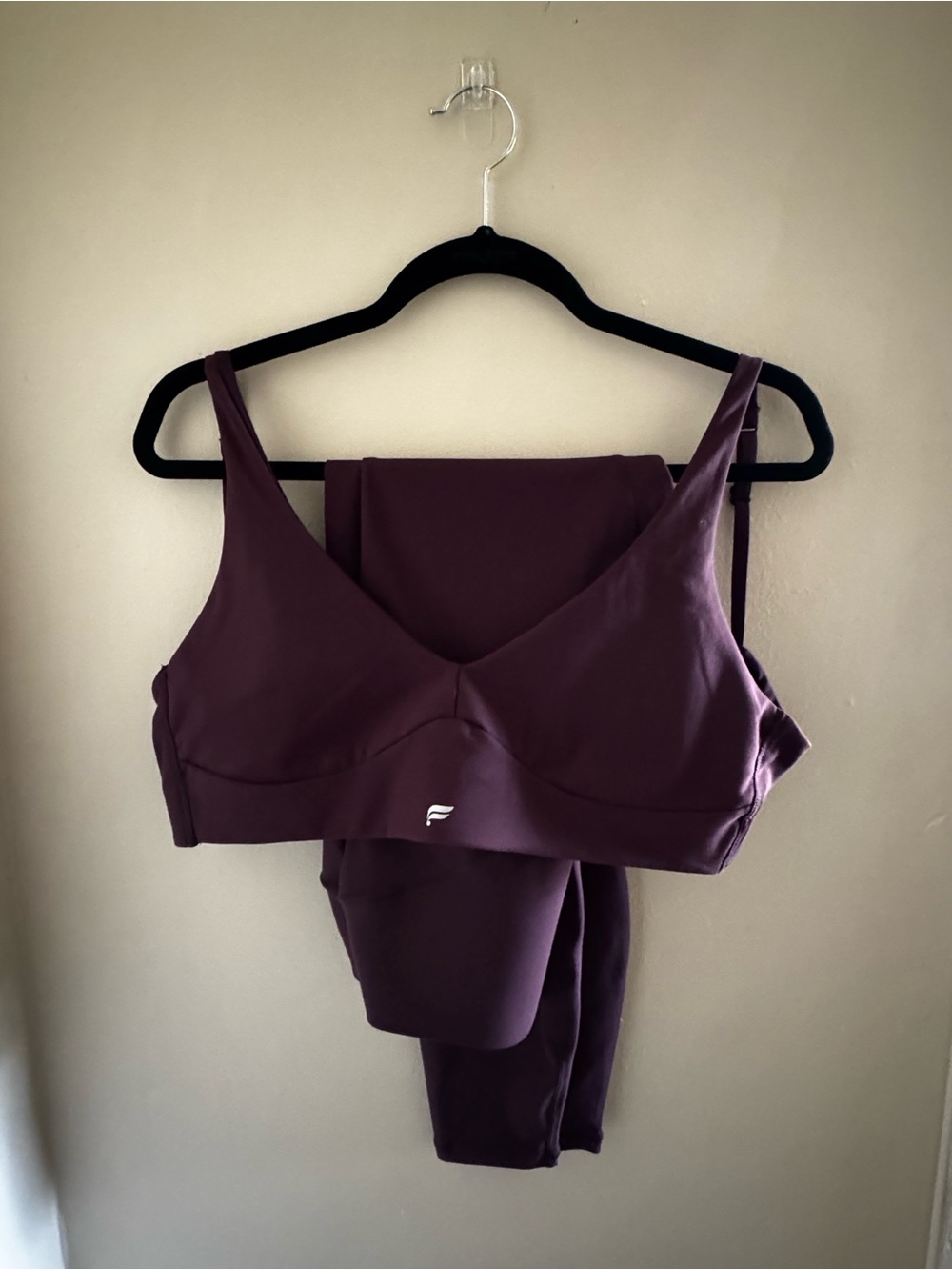 Fabletics Plum Bra and Legging Set